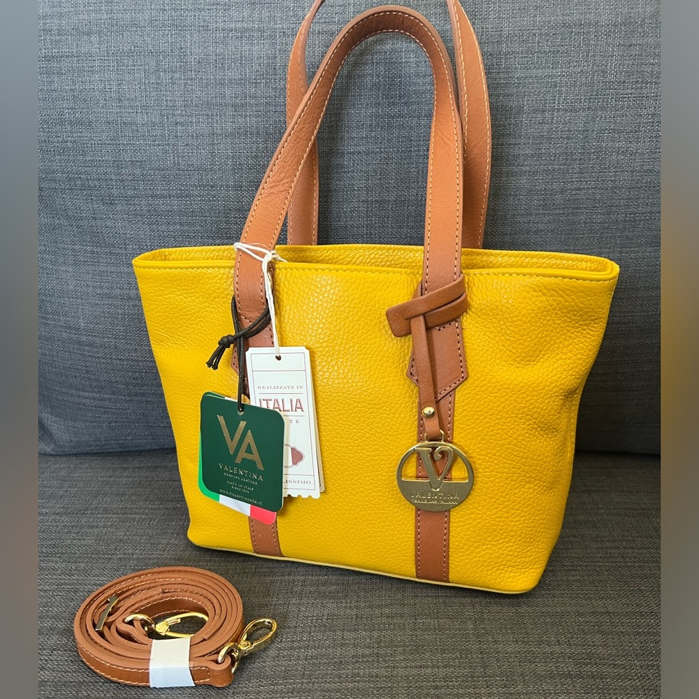 NWT VALENTINA SATCHEL HANDBAG LEATHER